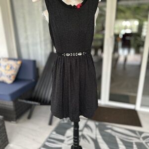 Elle Black Sleeveless Mini Sundress for Cocktail